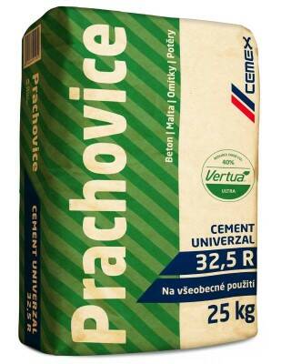Cement UNIVERZAL Prachovice V/A (S–V) 32,5 R Cemex – 25 kg